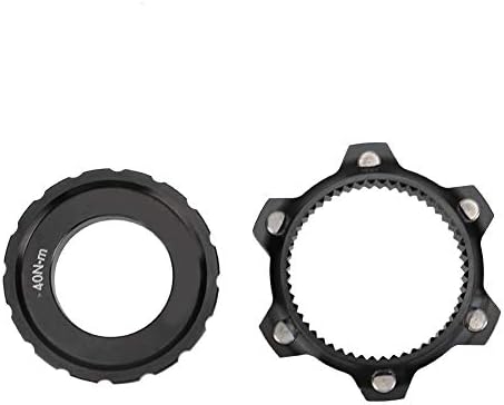 Bike Hub Center Lock, Mountain Bicycle Hub Center Lock Adaptor 6-Bolt Disc Brake Rotor for Bike Accessory