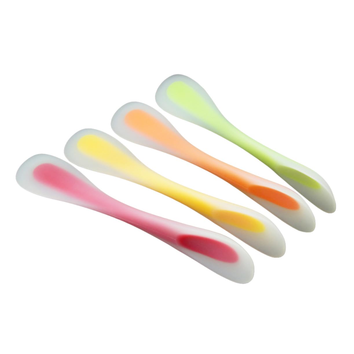 4 Pezzi Spatole Silicone Doppia Testa Traslucide per Dolci Miscelatore Burro e Pasta Raschietto da Cucina Leggero e Facile da Pulire Utensili per Preparazioni Colore Casuale