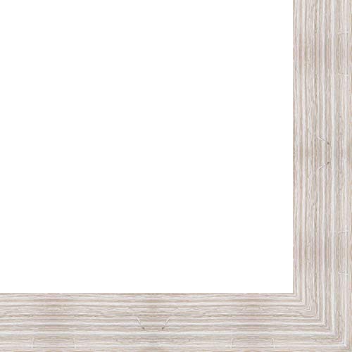 Picture Frame Moulding (Wood) 100ft Bundle - Rustic White Finish - 2.25