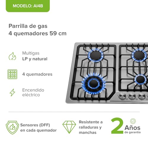 Opiniones de Parrilla 4 Quemadores - los preferidos. 15 Parrilla 4 Quemadores marca AVERA (3)