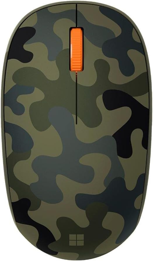 Microsoft Bluetooth Mouse - Forest Camo. Compact, Comfortable Design, Right/Left Hand Use, 3-Buttons, Wireless Bluetooth Mouse for PC/Laptop/Desktop, Works with for Mac/Windows Computers