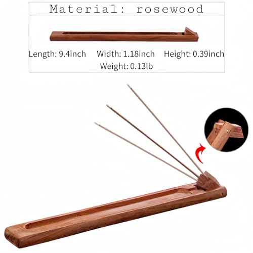 Re Reliure 2 Packs Wood Incense Holder For Sticks With Adjustable Angle thumb #1