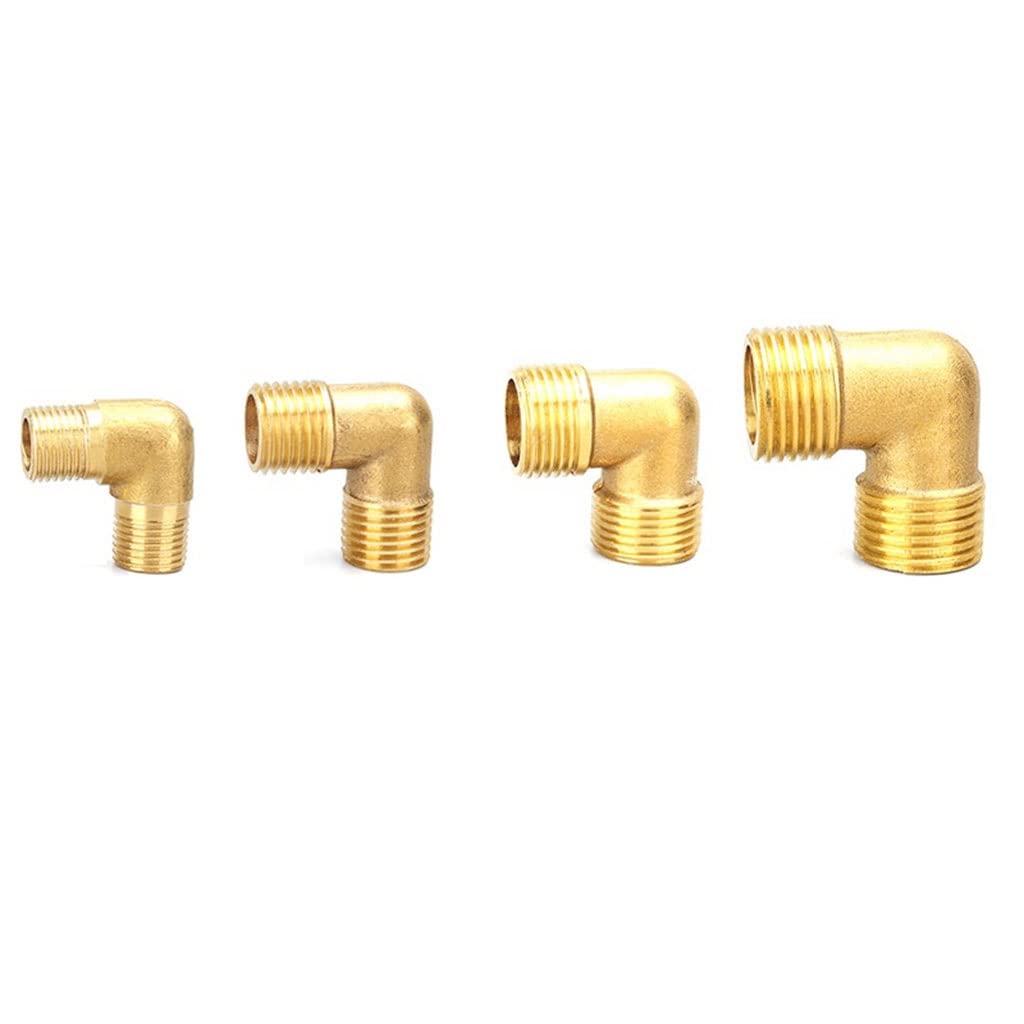 Conector de Toque de Manguera, 1 Adaptador de Junta de tubería de latón Codo de 90 Grados, 1/8 Pulgadas 1/4 Pulgadas 3/8 Pulgadas 1/2 Pulgadas 3/4 Pulgadas Bsp tubería de Agua, acoplador de