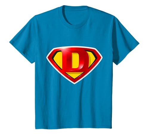 Super D Hero Alphabet Cute Initial Monogram Letter D Logo T-Shirt