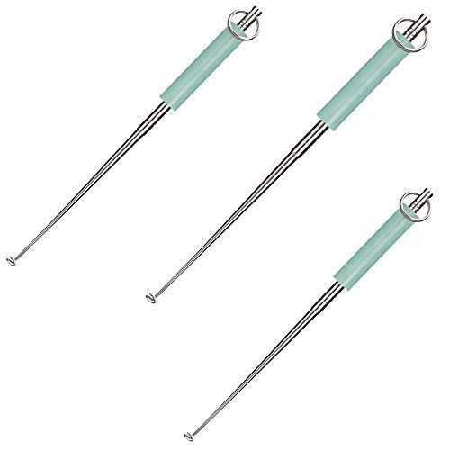 N\A 3 piezas anzuelos de pesca removedor portátil gancho extractor de acero inoxidable desenganche herramienta con mango de silicona para pesca de mar