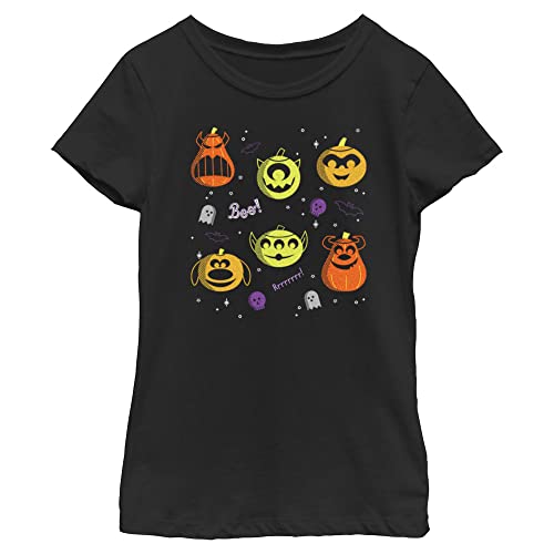 Disney Pixar Girls Disney Pixar Character Pumpkins Collage Girls Standard T-Shirt