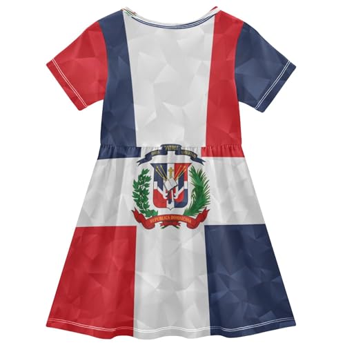 Fisyme Girls Dress Short Sleeve Kids Toddler Girl Casual Dresses2