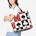 JZDACH Women Handbag Grid Poker Playing Cards Large Capacity Fashion Beach Tote Shoulder Bag Purse Shopping Kitchen Tote Bag