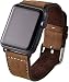 Produktbild Excellentas Lederarmband Uhrenarmband Leder Armband Band kompatibel mit Apple Watch 42/44 mm Serie 1, 2, 3, 4, 5 Edition Basic Sport Nike Hermes in braun Wildleder Smartwatch Ersatzarmband