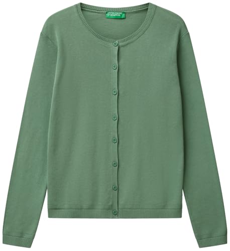United Colors of Benetton Maglia Coreana M/L 1091d5558 Suéter cárdigan, Verde, XS para Mujer