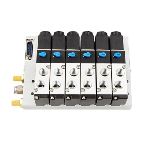 Distributeur pneumatique 24V 4V210 avec embase multiposte 1/4 pour automatisme - 8