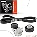 A-Premium Engine Serpentine Belt Drive Kit Compatible with BMW Cars - 320i, 323Ci, 323i, 325Ci, 325i, 325xi, 328Ci, 328i, 330Ci, 330i, 330xi, X5, 525i, 528i, 530i, X3-2.2L 2.5L 2.8L 3.0L