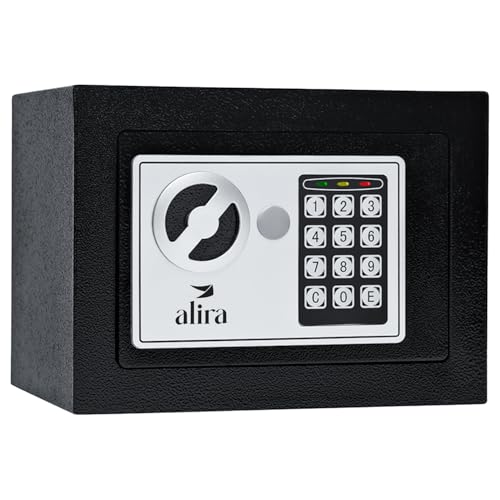 Cofre Digital Eletrônico, 23x17x17cm, Senha e 2 Chaves, Alira Home MR-BX-002