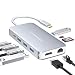 USB C Hub, VANMASS 9 in 1 Premium USB C Adapter, Thunderbolt 3 Dock, Type C to 4K HDMI, Gigabit Ethernet Port, 87W Power Delivery, 4 USB 3.0 Ports, TF&SD Card Reader Compatible with USB C Devices