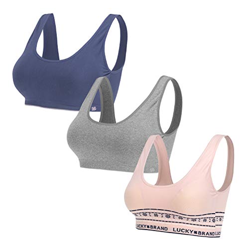 Image of Lucky Brand Women's Seamless Bra - 2 Pack Super Soft Wire-Free Comfort Lounge Bras for Women (Sizes: S-XL)