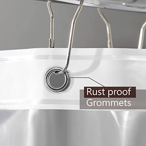 Tobywen Clear Shower Curtain Liner, Peva Shower Curtain With Rustproof Metal Grommet And 3 Magnetic Weights Odor Free Shower Liner 72 X 72 Inch (Clear) #TOP3