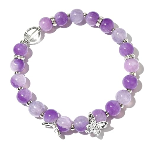21. NP738 Cool Purple Butterfly Design Crystal Bracelet an Exclusive and Luxury Styled Piece for Elegant Wear