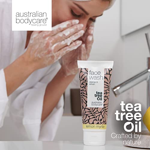 Face Wash 100ml - Facial Wash cleanser for oily skin with Tea Tree Oil + Lemon Myrtle | Spot Face Wash, oily skin cleanser & Deep Cleansing Face Wash for acne prone skin | Face Wash Women & Men - Image 6