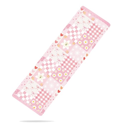 Image of Seat Belt Cover for Kids, Seat Belt Pad for Boys Girls, Car Seat Straps Shoulder Pads for Kids, Kid's Seat Belt Cushion, Shoulder Strap Pad, 1 Piece (Garden Quilt)