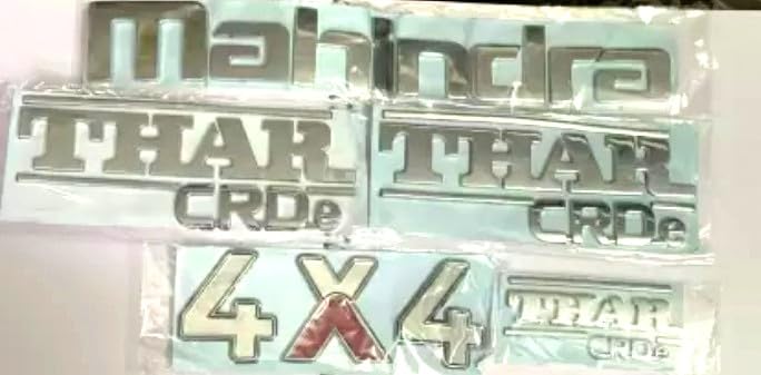 CAR Badge Emblem Monogram Logo Decals wrap Sticker Symbol 3D Kit14 Compatible with M-ahindra Thar-image-22