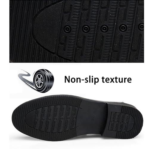 Men's Winter Leather Casual Dress Shoes, Business Warm Cotton-Padded Waterproof and Comfortable Ideal for Office and Outdoor Activities4