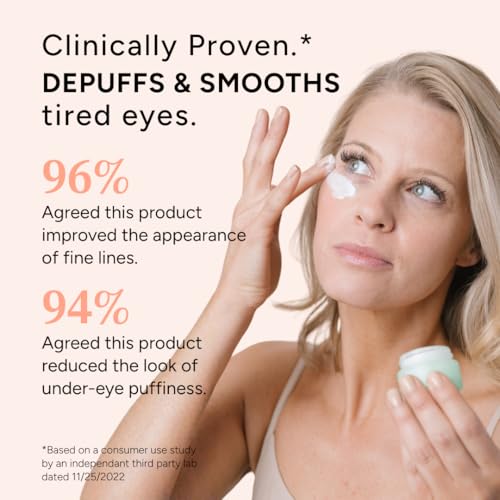 Image of Eight Saints Skin Care All In Eye Cream, Anti Aging Eye Cream to Reduce Puffiness, Wrinkles, & Eye Bags, Dark Circles Eye Treatment, with Hyaluronic Acid, Vitamin C, & Peptides, 0.5 Ounces