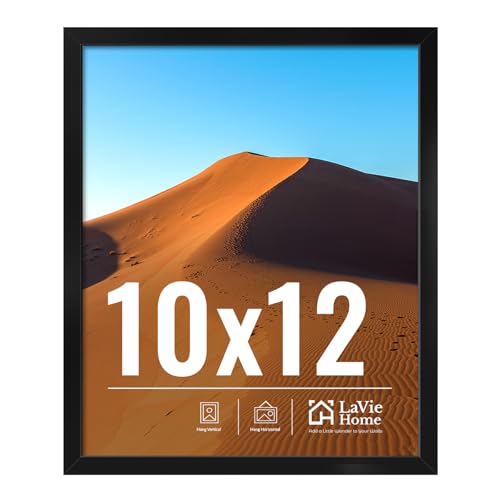 Image of LaVie Home 10x12 Picture Frame for Wall Display, 10x12 Black Picture Frame with HD Plexiglas, 10 x 12 Frame 1 Pack, Display Frame for Vertical or Horizontal, Classic Collection