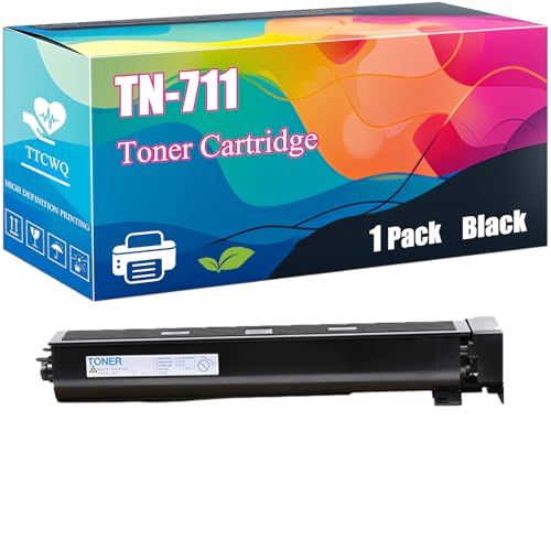 TN-711 Toner Cartridge Compatible for Konica Minolta Bizhub 654 654e C654 C654e 754 754e C754 C754e Printer, with Chip, High Yield 47200 Pages, Clear Printing (Black)
