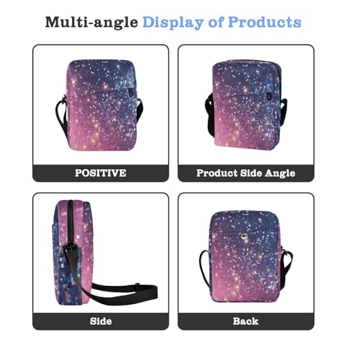 messenger bag cute mens shoulder bags crossbody Womens Cross Body Purse Bags Adjustable Strap for Shopping Shopping- Diamonds Crystals Gradient Glitter Decoration Sequins Purple4