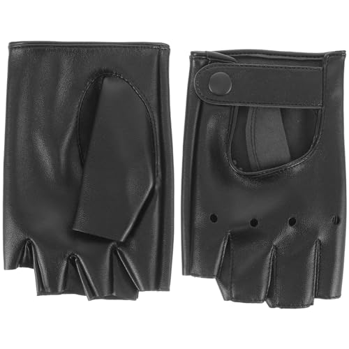 Hemoton 1Pair Portable Fingerless Fitness Gloves for Outdoor Activities Breathable and Comfortable Design for Cycling Fishing Jogging and Hiking UV Protection and Durable Palm