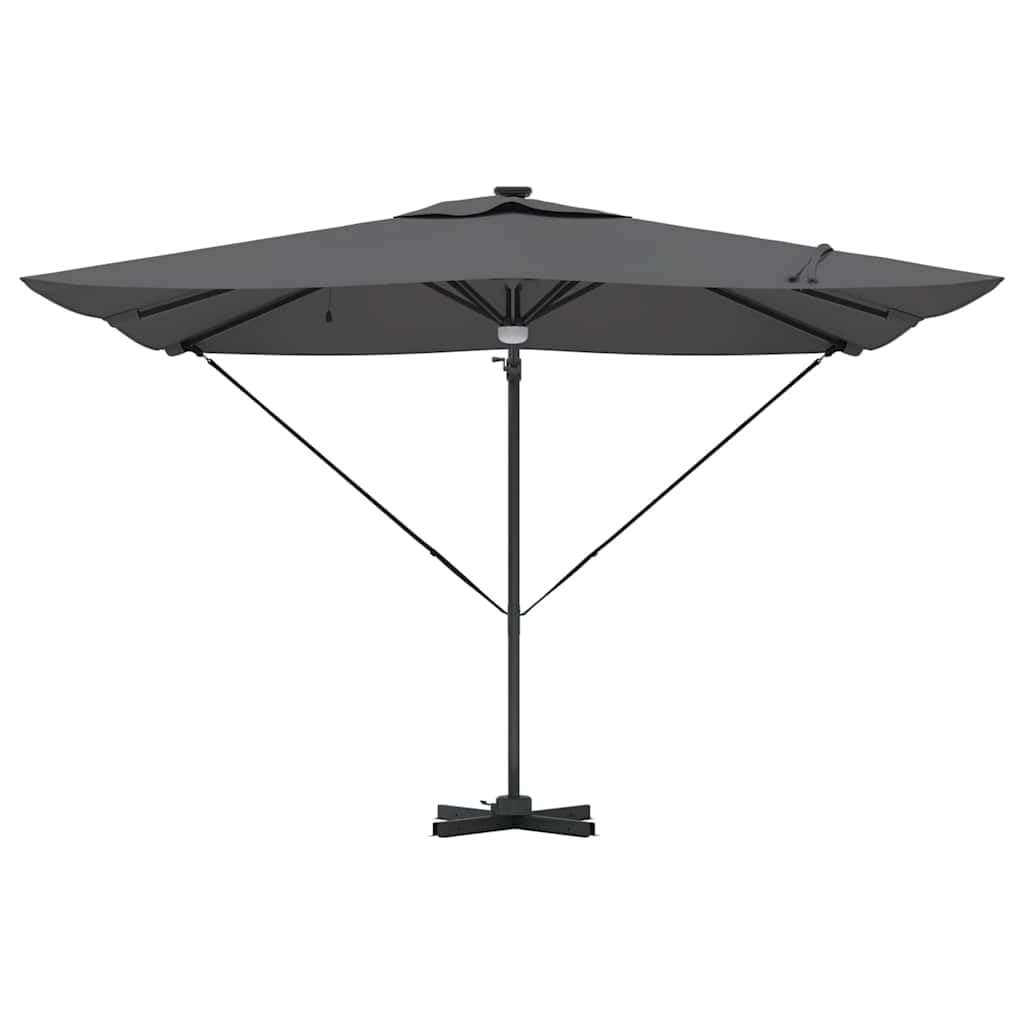 Genérico Parasol Roma Antracita 286 x 284 x 270 cm Aluminio y poliéster,Casa y jardín,Jardín,Artículos de Exterior,Sombrillas-42003353