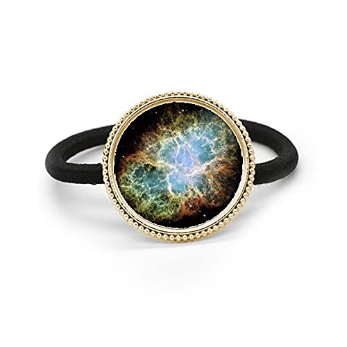 Coletero de metal galaxia plateado con diseño de nebulosa espacial de alta joyería