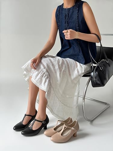 Women 1920s Shoes T-Strap Dance Pumps for Latin Salsa Ballroom Character Shoe Folklorico Flamenco Tango Swing4