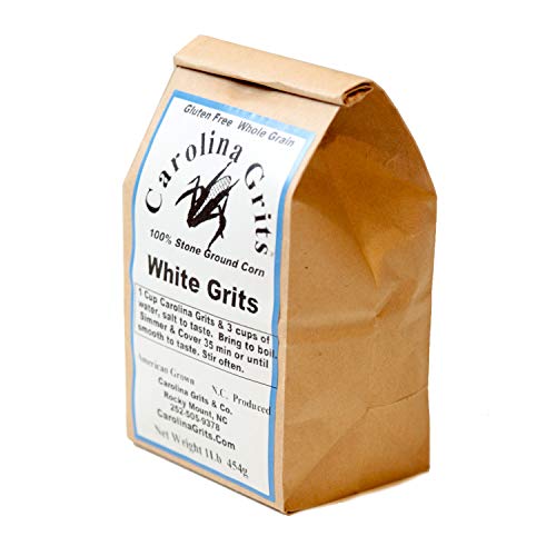 Carolina Grits Company Traditionally Stone Ground Carolina White Grits, Whole Grain, Gluten Free