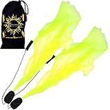 Angel Poi Spiral Poi- Practice Poi (Yellow) AKA Scarf Fairy Poi by Flames N Games + Travel Bag!