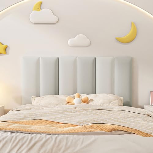 Paneles de pared tapizados rectangulares y autoadhesivos para protección infantil