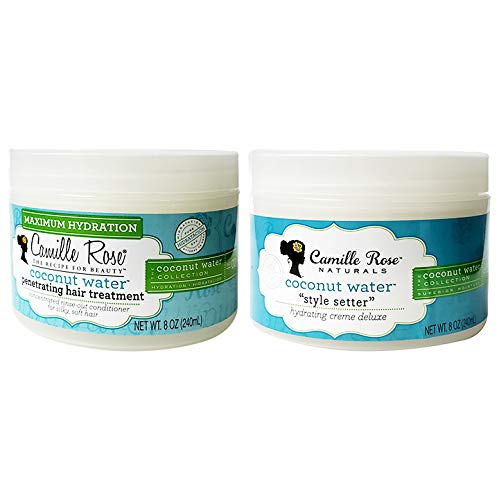 Camille Rose Coconut Water Penetrating Hair Treatment and Style Setter 8 Oz.