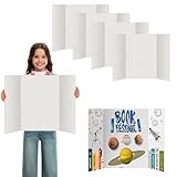 Schulprojekte Präsentationstafel Dreifach Faltbar, 56 x 35,5 cm, 4 Stück, Weiß Geschäftspräsentationen Ausstellungstafel