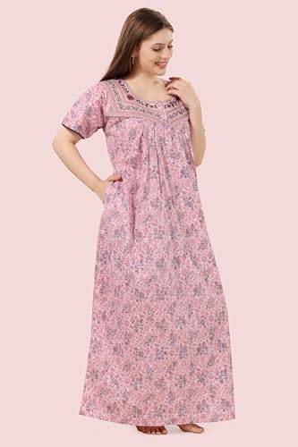 Image of Soulemo Women's Pure Cotton Floor Length Nighty 1690