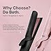 L'ANGE HAIR Le Duo Grande 360° Airflow Styler | 2-in-1 Curling Wand & Titanium Flat Iron Professional Hair Straightener and Curler with Cooling Air Vents to Lock in Style | Adjustable Temp (Black)
