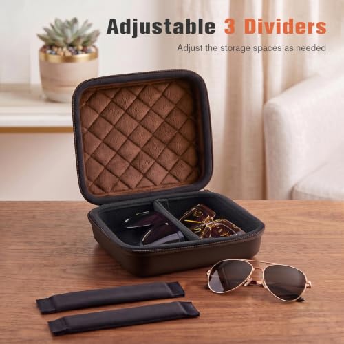 Image of ProCase Hard Shell Travel Sunglasses Organizer, Portable Multiple Glasses Case for Travelling