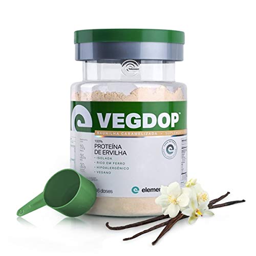 Vegdop Proteína De Ervilha - Baunilha Caramelizada - Pote 900G, Elemento Puro