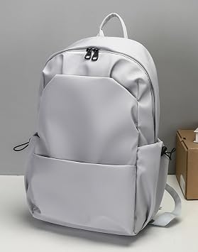 Girls School Backpack Cute School Bags for Teen Girls Boys, Lightweight Water-Resistant Back Packs Women Men Casual Daypack Fits 15.6 Laptop with Card Holder Grey
