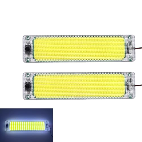 LEDルームランプ 貨物灯 車内照明 汎用 小型車 トラック マーカーランプ キャンピングカー テントライト 作業車用 COB素子 PCカバー ON/OFFスイッチ付き 2本