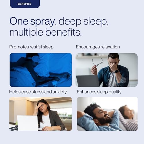Image of PURETIVE Deep Sleep Pillow Mist | Sleep Mist | Body+Linen+Room | 100% Pure with Essential Oil | Reduce Tension & Restless Sleep | Promotes Restful & rejuvenating sleep | 100ml