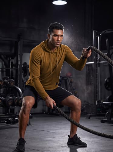 Image of Lexiart Mens Cotton Hoodies Pullover Sport Muscle Workout Shirts