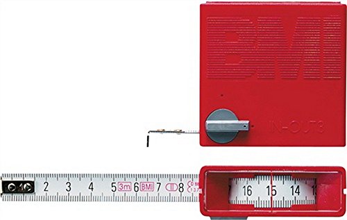 Preisvergleich Produktbild BMI 404341030 TaschenrollbandmaßIn / out Länge 3m Breite 13mm weiß mit Stopptaste