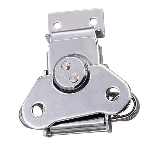 TOVINANNA スチール製バネ式ラッチ ロック付きケース用留め具 工具箱 キャビネット 用 耐久性のある属製ラッチ ねじ止め式 簡単取り付け