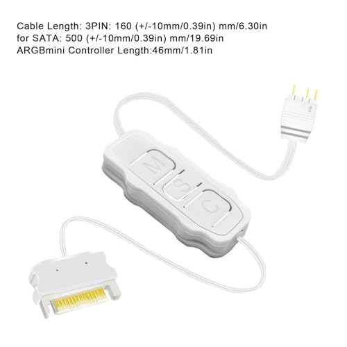 RiToEasysports ARGB Controller 5V 3PIN RGB Hub with Remote for PC Fans, Power Supply, Multiple Lighting Modes for Gaming PC Setup (White) - Image 7