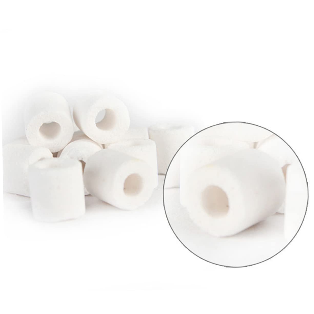 GANAZONO Anillos De Cerámica Bioporosa para Filtro Acuático, Medios Biológicos Porosos, 6 Paquetes De 250g, Biocondicionador para Acuarios y Estanques De Agua Dulce y Salada